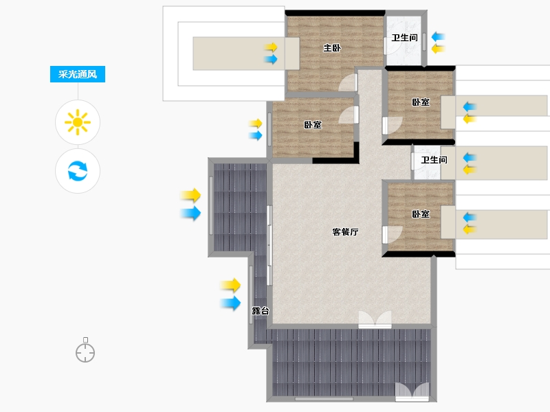 四川省-宜宾市-丽雅九里长江-92.00-户型库-采光通风