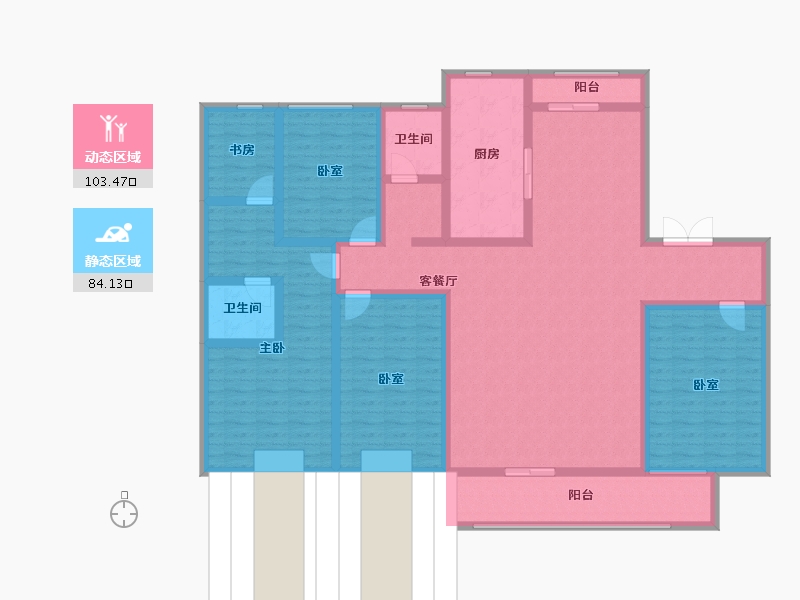 山东省-潍坊市-鲁清嘉苑-169.60-户型库-动静分区