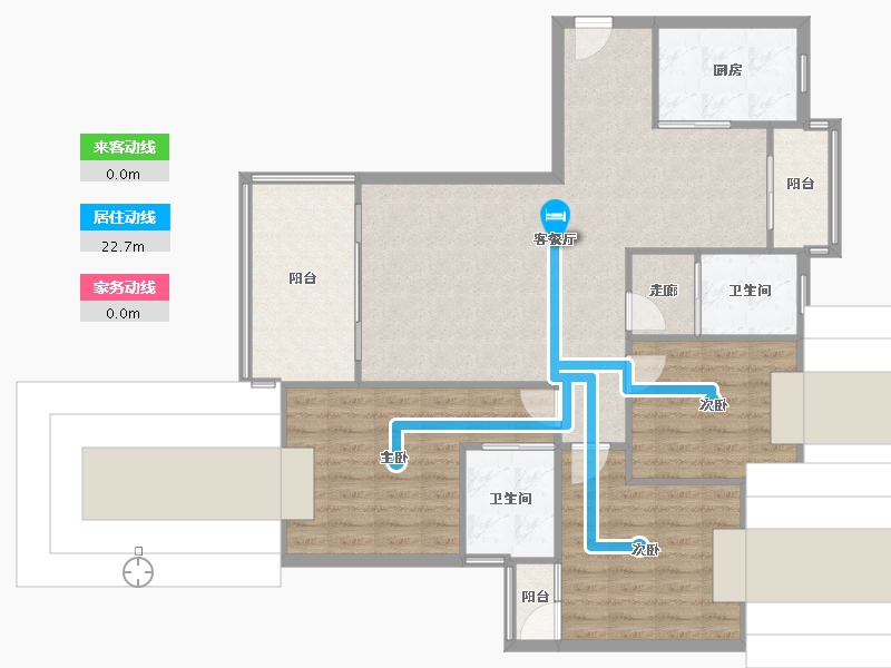 重庆-重庆市-美堤雅城B区-102.11-户型库-动静线