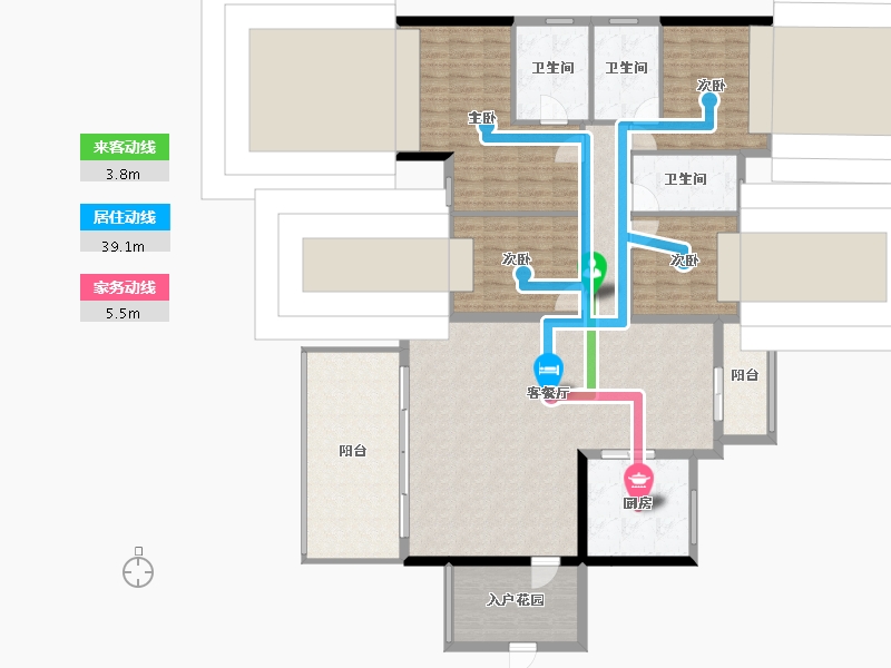 广东省-江门市-汇峰天瑞10栋-152.00-户型库-动静线