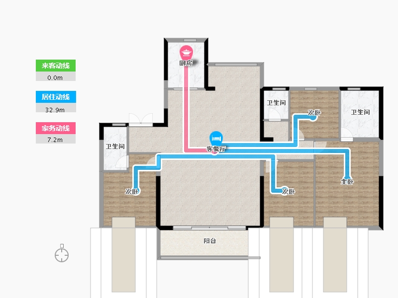 江苏省-宿迁市-翰林府-97.82-户型库-动静线