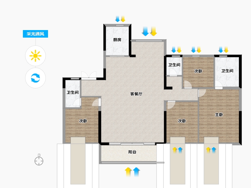 江苏省-宿迁市-翰林府-97.82-户型库-采光通风