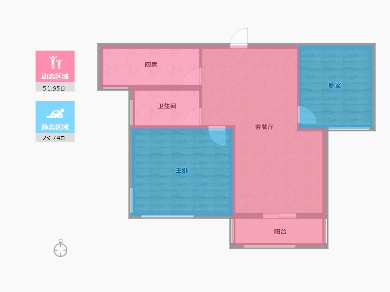 江苏省-盐城市-怡和园幸福里-73.00-户型库-动静分区