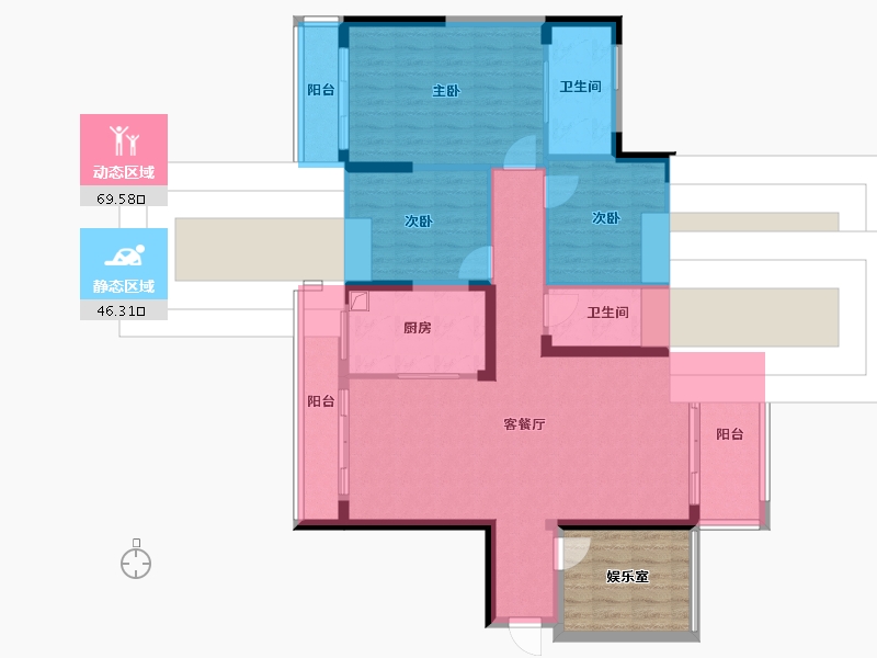 广东省-梅州市-亲水湾-113.00-户型库-动静分区