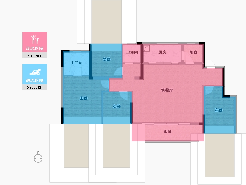 四川省-成都市-保利云上-114.40-户型库-动静分区