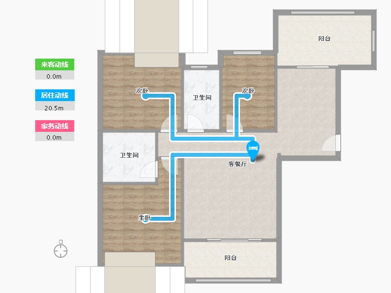 广西壮族自治区-桂林市-汇荣桂林桂林-东区-86.97-户型库-动静线