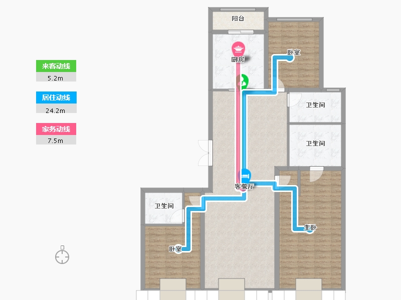 山西省-太原市-中国铁建花语堂-175.00-户型库-动静线