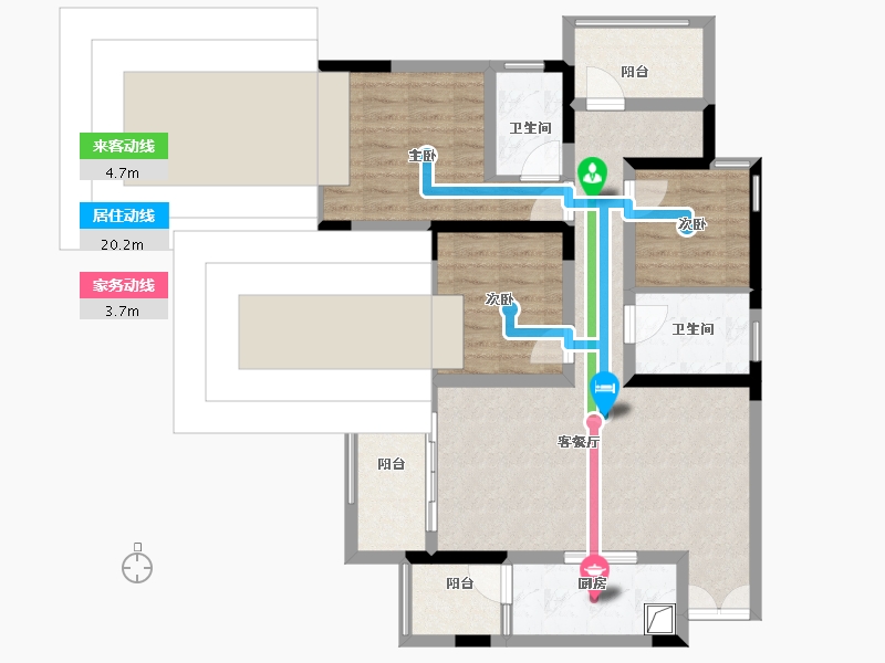 重庆-重庆市-中交锦悦-85.60-户型库-动静线