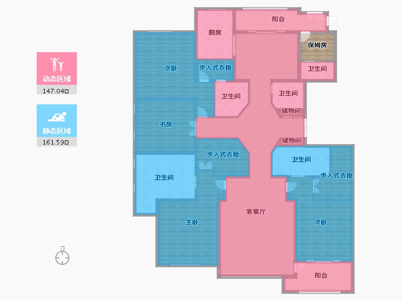 辽宁省-阜新市-西山·九郡-287.18-户型库-动静分区