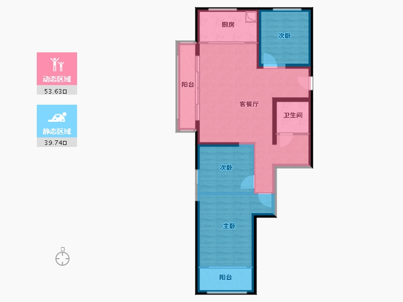 山西省-太原市-富力城玖院-90.40-户型库-动静分区