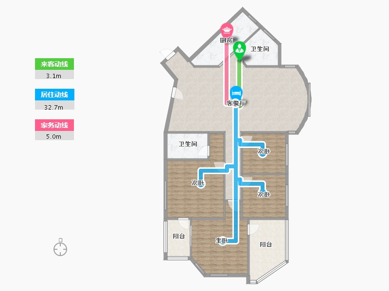 浙江省-绍兴市-瓜渚风情-137.17-户型库-动静线