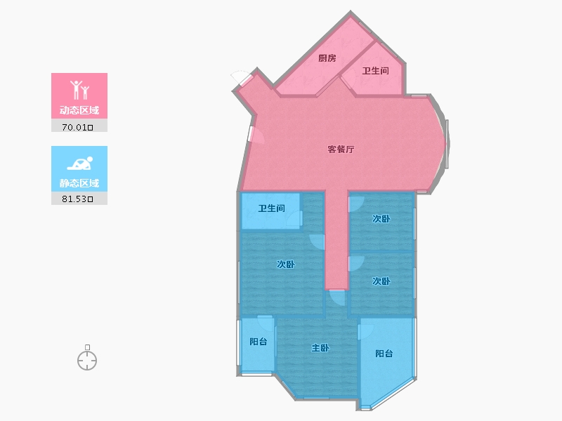 浙江省-绍兴市-瓜渚风情-137.17-户型库-动静分区