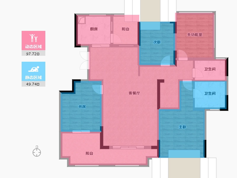 贵州省-遵义市-学府新苑-180.00-户型库-动静分区