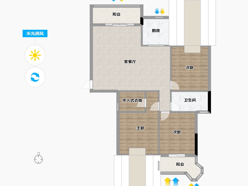 江苏省-连云港市-海客瀛洲-127.00-户型库-采光通风