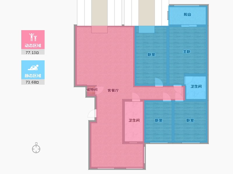 河南省-洛阳市-湖滨苑-144.00-户型库-动静分区