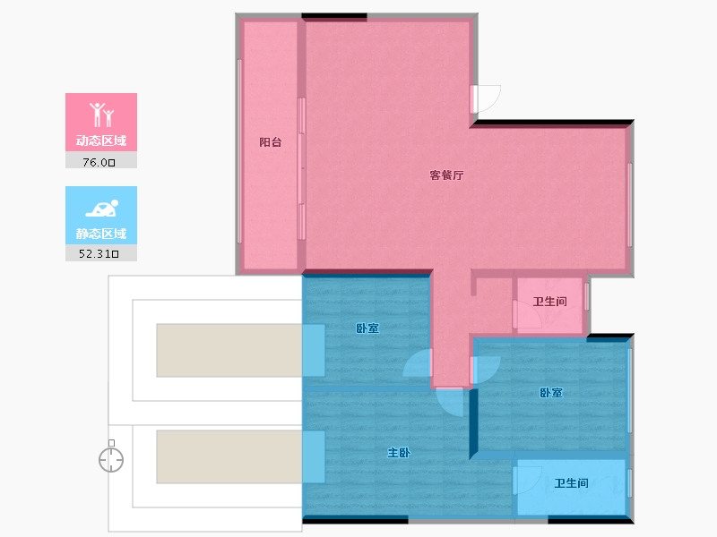 山东省-聊城市-金域新城-112.80-户型库-动静分区