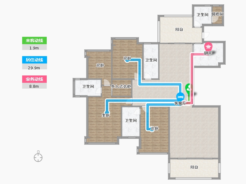 福建省-泉州市-东海湾御花园-240.99-户型库-动静线