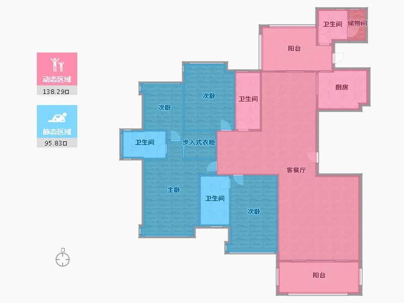 福建省-泉州市-东海湾御花园-240.99-户型库-动静分区