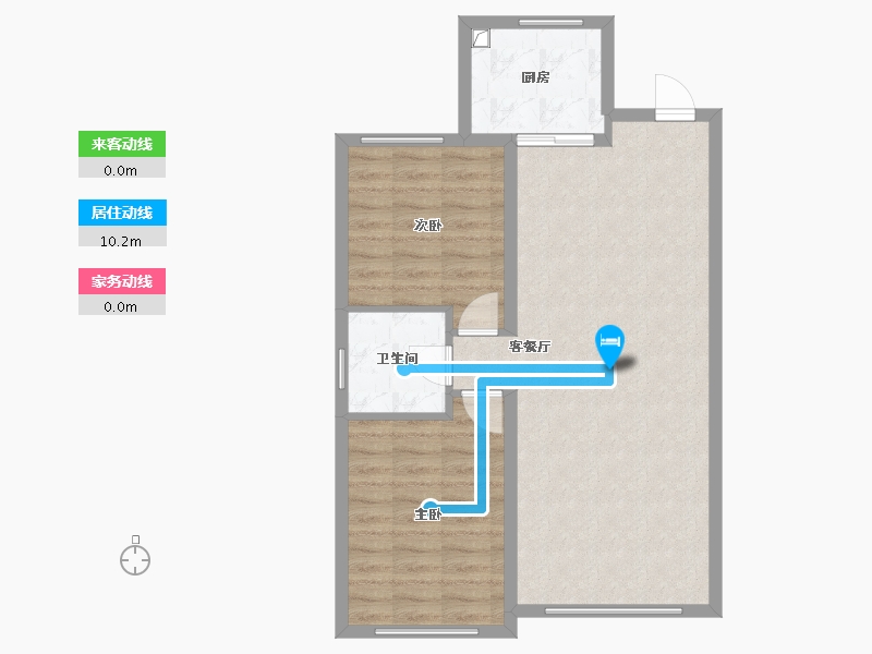 内蒙古自治区-赤峰市-林西县华叶二期小区-75.61-户型库-动静线