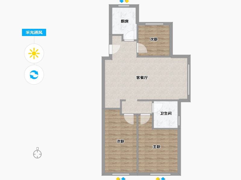 山东省-青岛市-中海临安府-71.29-户型库-采光通风