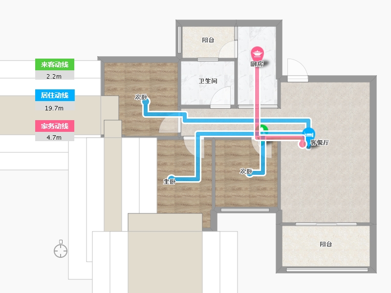 广西壮族自治区-南宁市-汇东郦城-63.45-户型库-动静线