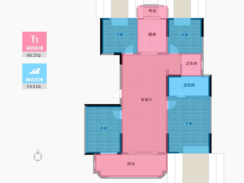 河南省-新乡市-东辉理想城-119.30-户型库-动静分区