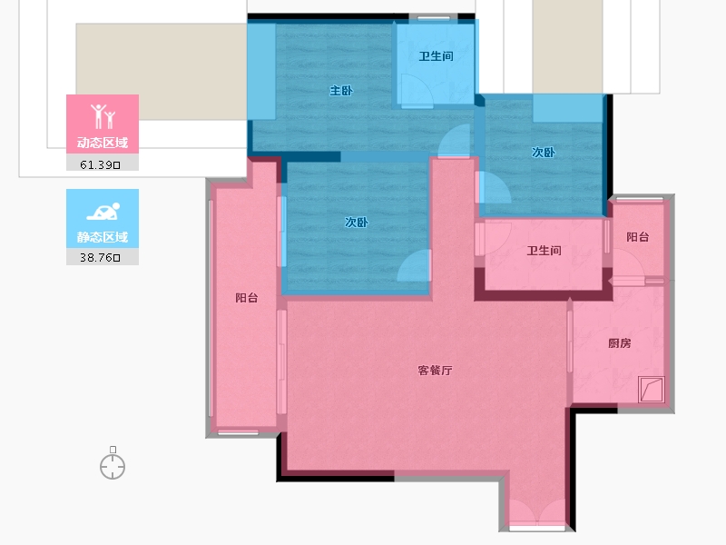 重庆-重庆市-翰林学府-89.00-户型库-动静分区