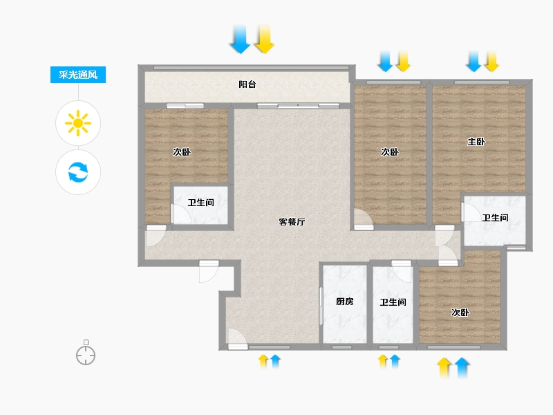 河北省-衡水市-君悦府-138.40-户型库-采光通风