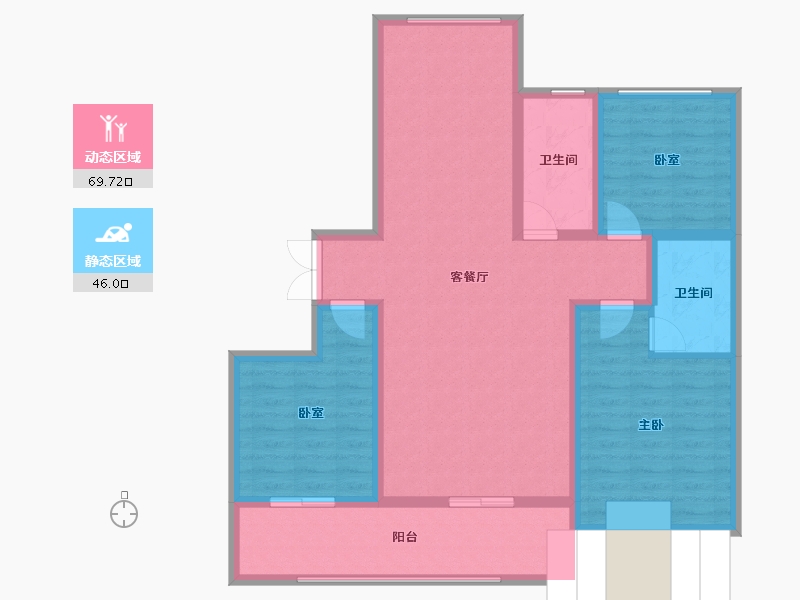 山东省-潍坊市-东方天韵-103.20-户型库-动静分区