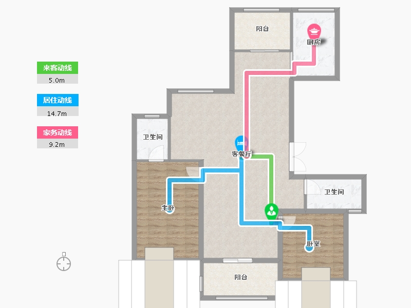 浙江省-金华市-望湖豪苑-104.77-户型库-动静线