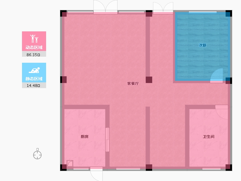 四川省-成都市-东星小区-103.00-户型库-动静分区