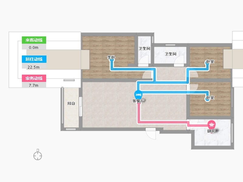 广东省-珠海市-优仕雅苑-75.20-户型库-动静线