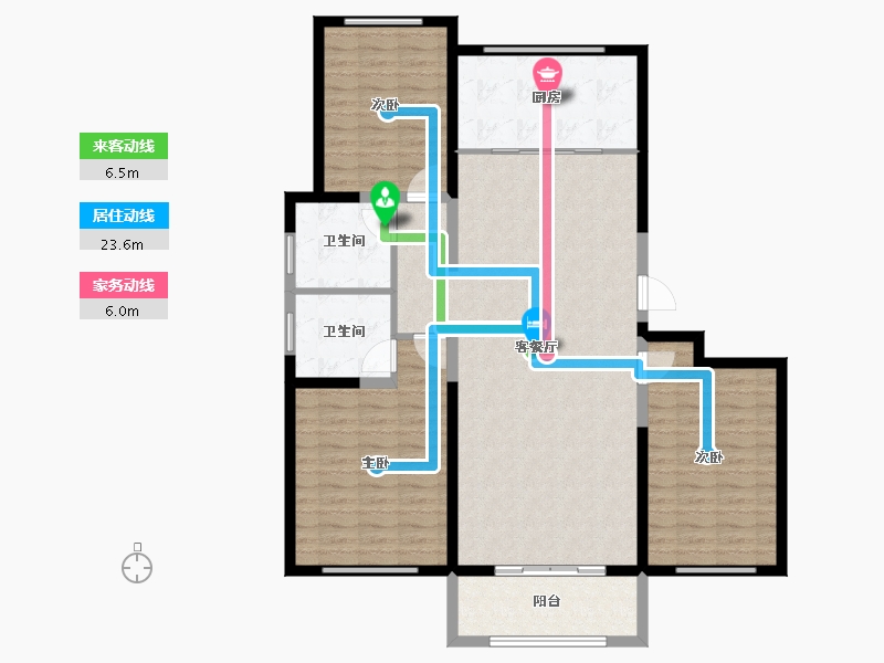 山东省-德州市-金辰公馆-118.50-户型库-动静线