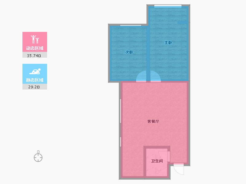 山东省-烟台市-锦绣新园小区-72.00-户型库-动静分区