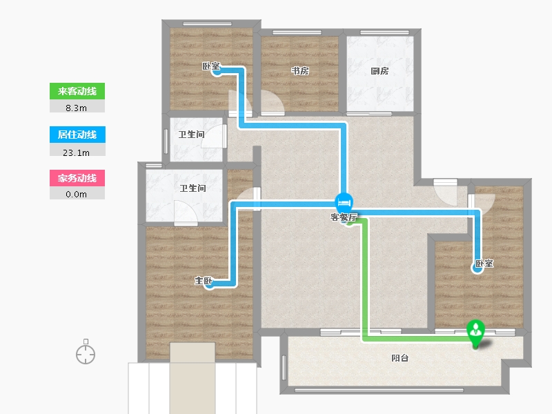 陕西省-咸阳市-渭水朝阳-114.40-户型库-动静线