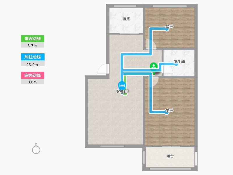 陕西省-西安市-古都西苑温泉小区西苑东区-102.40-户型库-动静线