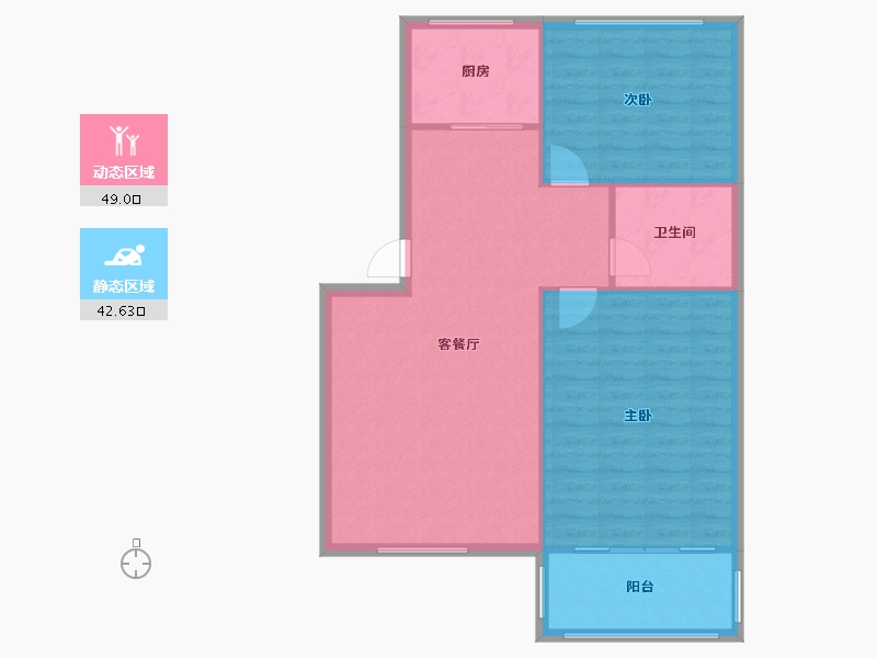 陕西省-西安市-古都西苑温泉小区西苑东区-102.40-户型库-动静分区