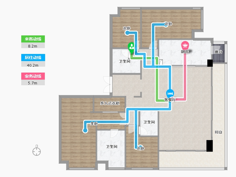 江西省-南昌市-华侨城万科世纪水岸-184.00-户型库-动静线