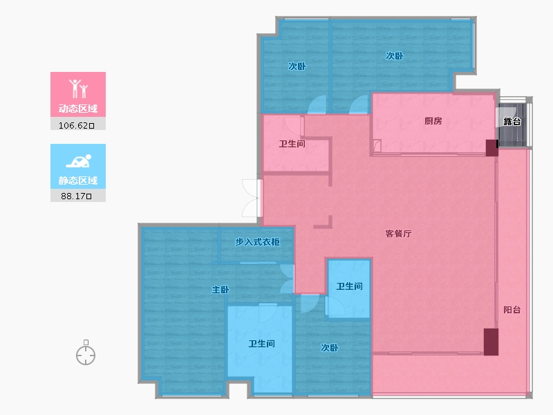 江西省-南昌市-华侨城万科世纪水岸-184.00-户型库-动静分区