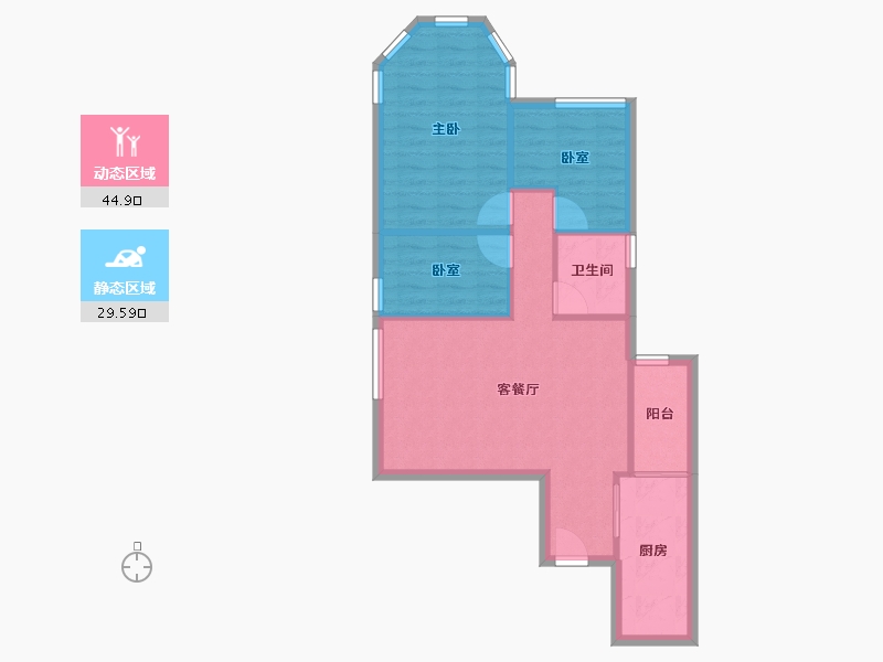 广东省-广州市-五羊华轩-72.99-户型库-动静分区