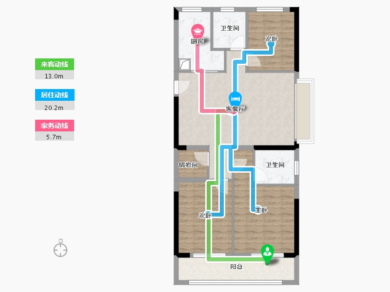 浙江省-宁波市-荣安文澜望庄-91.82-户型库-动静线