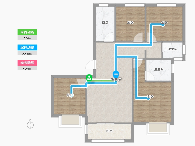 河南省-郑州市-正商启盛华庭-88.00-户型库-动静线