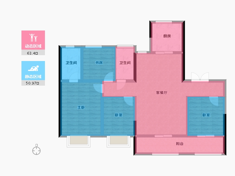 山东省-淄博市-学府壹号-120.32-户型库-动静分区