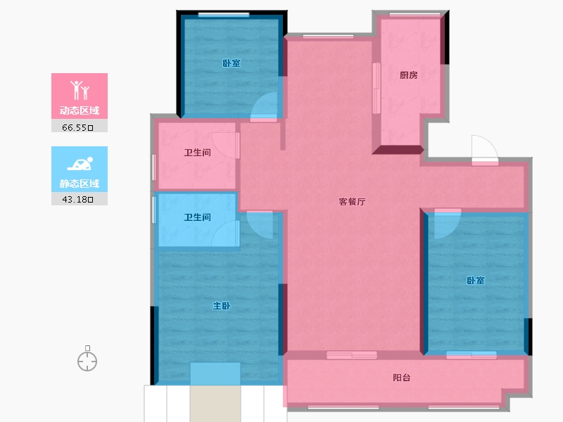 山东省-东营市-海通紫薇花园-105.10-户型库-动静分区