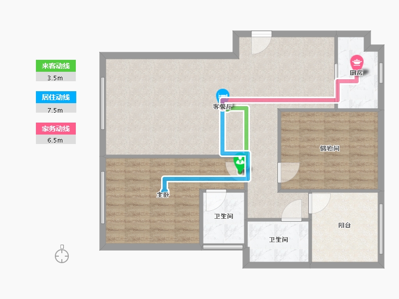 福建省-泉州市-延平苑-81.30-户型库-动静线