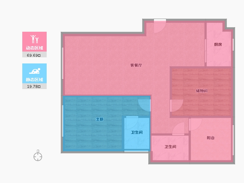 福建省-泉州市-延平苑-81.30-户型库-动静分区