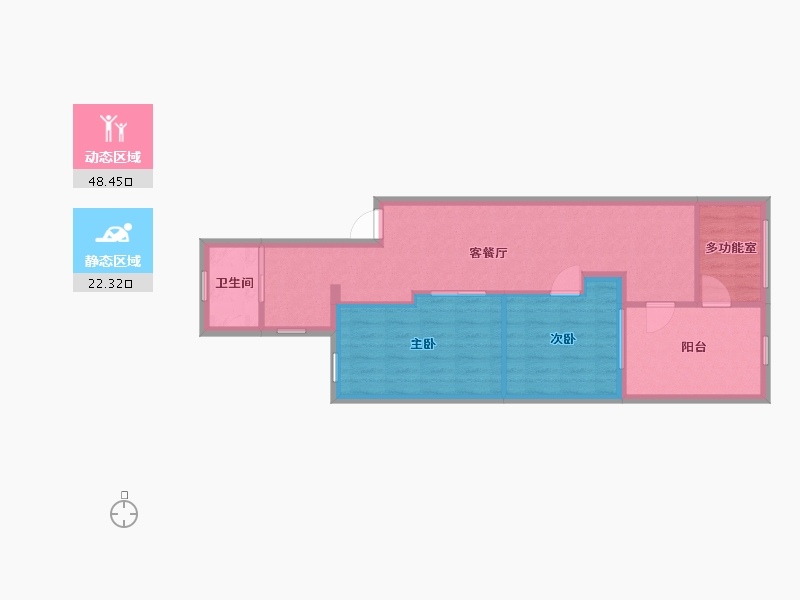 上海-上海市-华一小区-64.00-户型库-动静分区