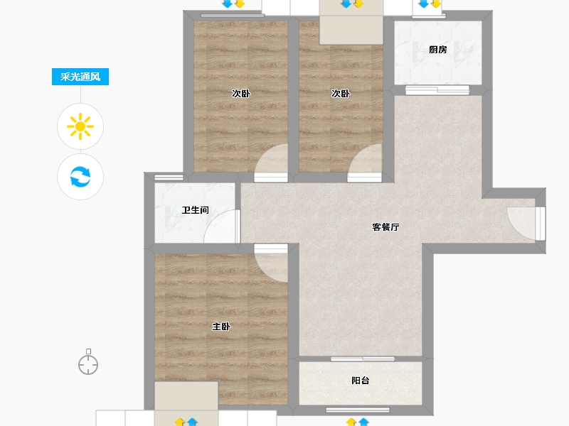 安徽省-合肥市-融创城融祥园-81.14-户型库-采光通风