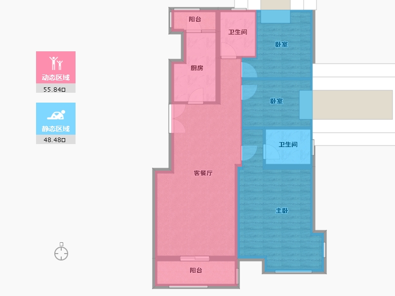 北京-北京市-上海沙龙-97.41-户型库-动静分区