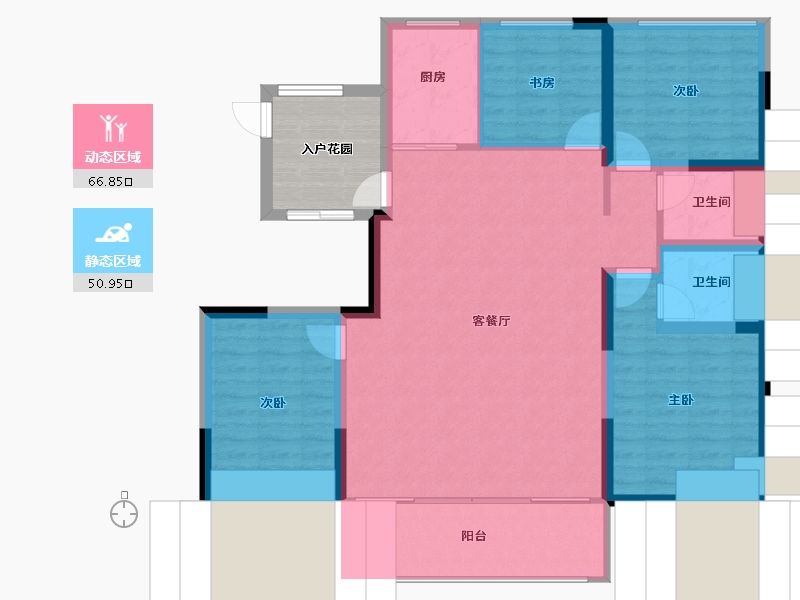 河南省-安阳市-鼎胜银河湾-113.46-户型库-动静分区